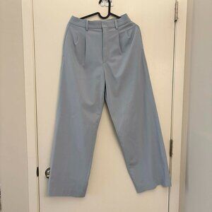 UNIQLO Light Blue Wide Leg Trousers High Waist Tailored Pants Size S
